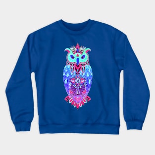 glitch kitsch owl ecopop Crewneck Sweatshirt